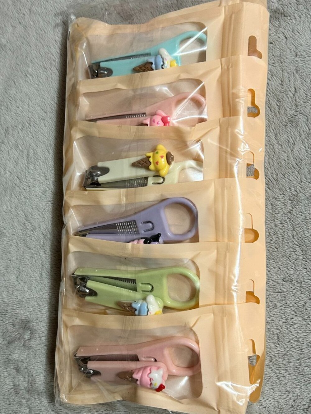 Sanrio Character Ice Cream Nail Clippers Set Lot of 12 - Easy Grip Loop